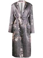 Natasha Zinko Oversized Pleated Robe Dress - Grey