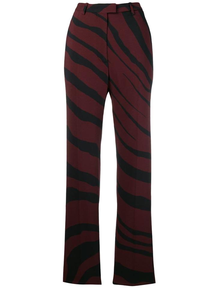 Roberto Cavalli Tiger Stripe Trousers - Red