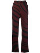 Roberto Cavalli Tiger Stripe Trousers - Red
