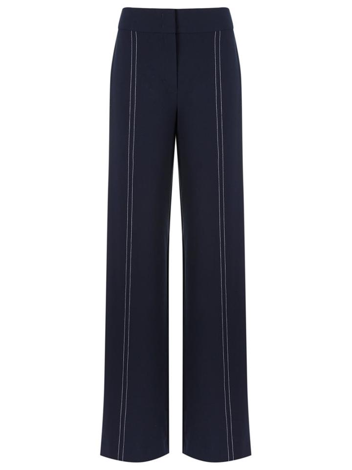 Talie Nk Panelled Trousers, Women's, Size: 40, Blue, Acetate/viscose