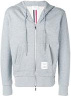 Thom Browne Center-back Stripe Loopback Hoodie - Grey