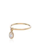 Jade Trau Oval Charm 18k Gold Diamond Ring