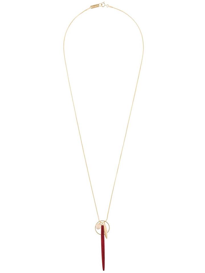 Isabel Marant Teardrop And Bead Necklace, Women's, Metallic