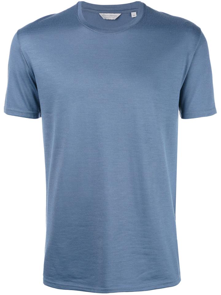 Gieves & Hawkes Plain T-shirt - Blue