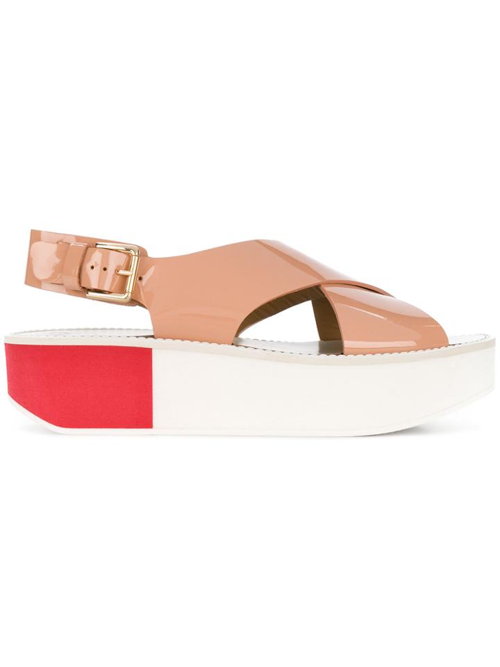 Flamingos Platform Summer Sandals - Nude & Neutrals