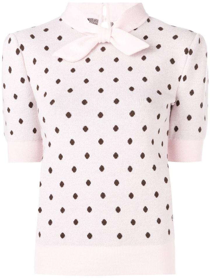 Mulberry Polka Dotted Knitted Top - Pink & Purple