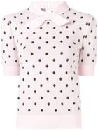 Mulberry Polka Dotted Knitted Top - Pink & Purple