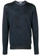 Etro Embroidered Fitted Sweater - Blue