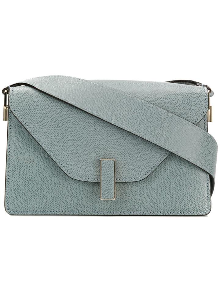Valextra Foldover Top Shoulder Bag - Blue