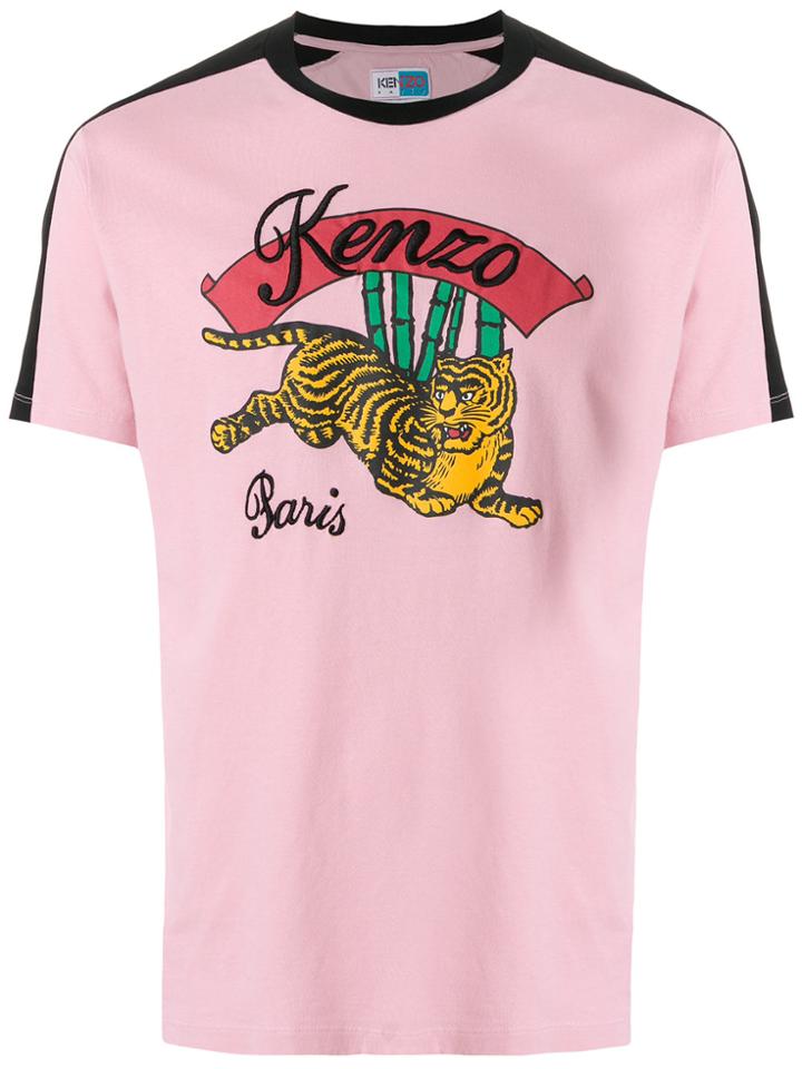 Kenzo Front Printed T-shirt - Pink & Purple