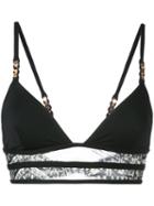 Evarae Printed Detail Bikini Top, Women's, Size: Small, Black, Polyamide/spandex/elastane