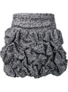 Faith Connexion Ruffled Design Brocade Skirt, Women's, Size: Medium, Grey, Viscose/cotton/polyester/synthetic Enamel