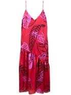 Borgo De Nor Joana Sleeveless Palm Print Dress - Red