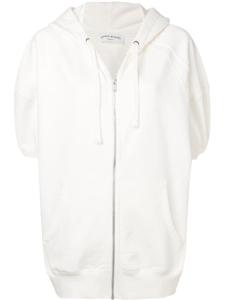 Sonia Rykiel Allée Zip Front Hoodie - White