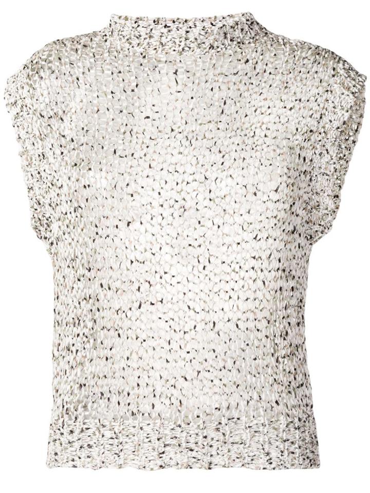 Roberto Collina Open Knit Tank Top - Neutrals