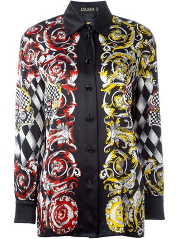 Escada Vintage Printed Shirt - Black