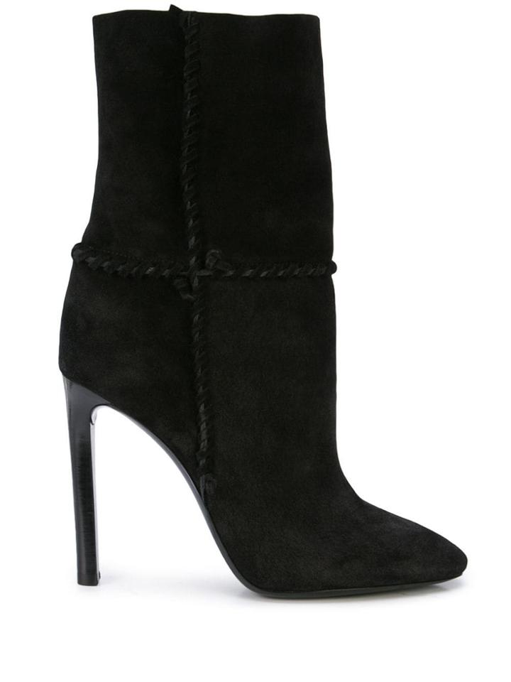 Saint Laurent Mica Suede Boots - Black