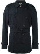 Burberry Mid Belted Trenchcoat, Men's, Size: 50, Blue, Cotton