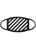 Off-white Diagonal Stripe Mask - Black