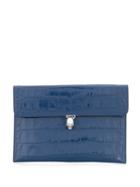 Alexander Mcqueen Skull Embellishment Clutch - Blue