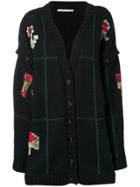 Marco De Vincenzo Fiori Oversized Cardigan - Black