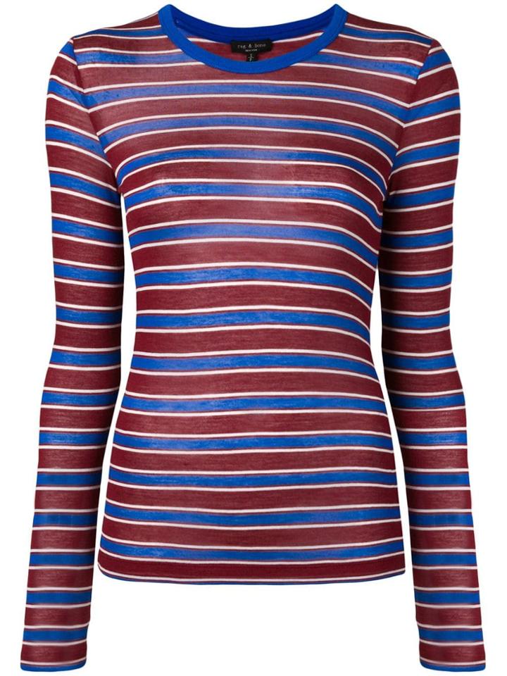 Rag & Bone Avery Long Sleeved T-shirt - Red