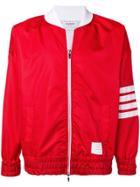 Thom Browne 4-bar Sailboat Ripstop Bomber - Red