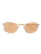 Linda Farrow Round Frame Sunglasses, Women's, White, Acetate/metal