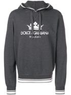Dolce & Gabbana Printed Logo Hoodie - Grey