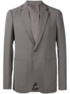 Rick Owens One Button Blazer, Men's, Size: 48, Grey, Cotton/cupro/virgin Wool