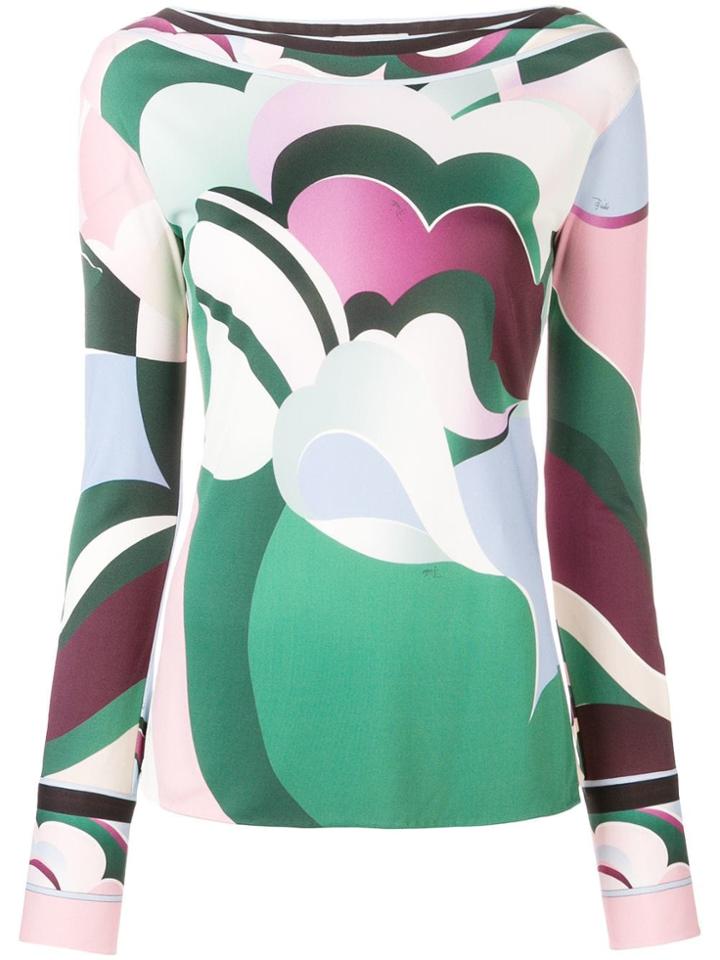 Emilio Pucci Colour-block Fitted Blouse - Green