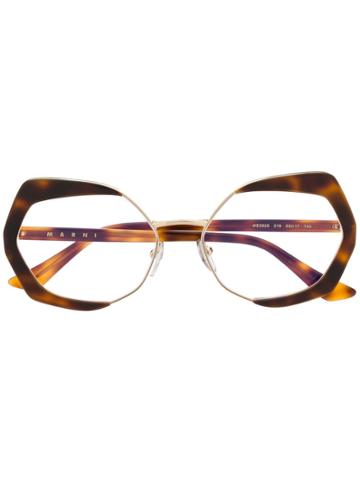 Marni Eyewear Driver Glasses - Brown