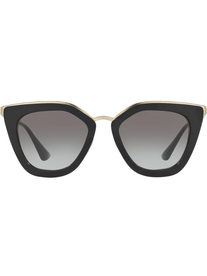 Prada Eyewear Cat Eye Frame Sunglasses - Black