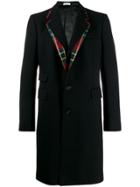 Alexander Mcqueen Tartan Collar Coat - Black
