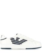 Ea7 Emporio Armani Contrast Logo Sneakers - White