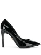 Moschino Pointed Varnished Pumps - Black