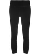 Dkny - Cropped Leggings - Women - Polyester/spandex/elastane - M, Black, Polyester/spandex/elastane