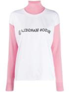 Mm6 Maison Margiela Inverted Logo Layered Effect Sweater - Pink
