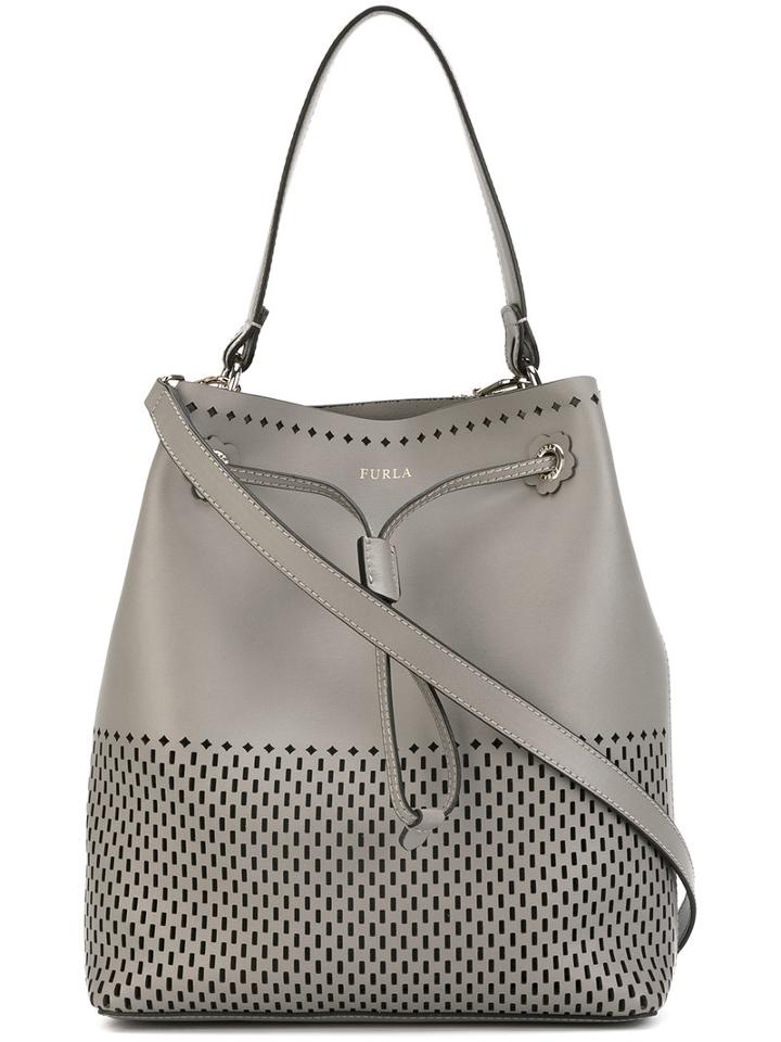 Furla - 'stacy S' Hobo Bag - Women - Leather - One Size, Grey, Leather