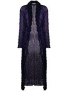 Romeo Gigli Pre-owned 1990's Crunched Sheer Long Coat - Blue