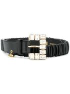 Cavalli Class Embellished Buckle Belt - Black