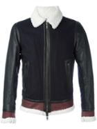 Dondup 'traian' Bomber Jacket, Men's, Size: 48, Black, Lamb Skin/polyamide/polyester/wool