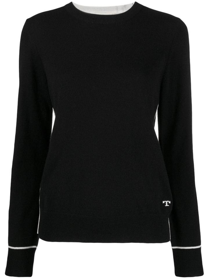 Tory Burch Cashmere Fitted Jumper - Black