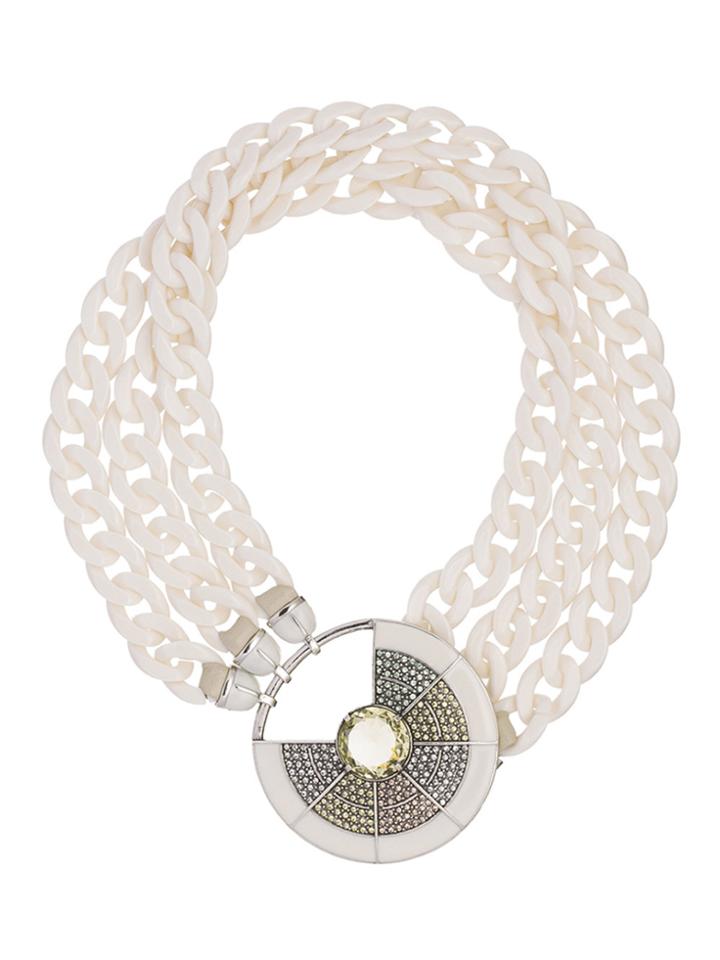 Camila Klein Imã Resin Necklace - White