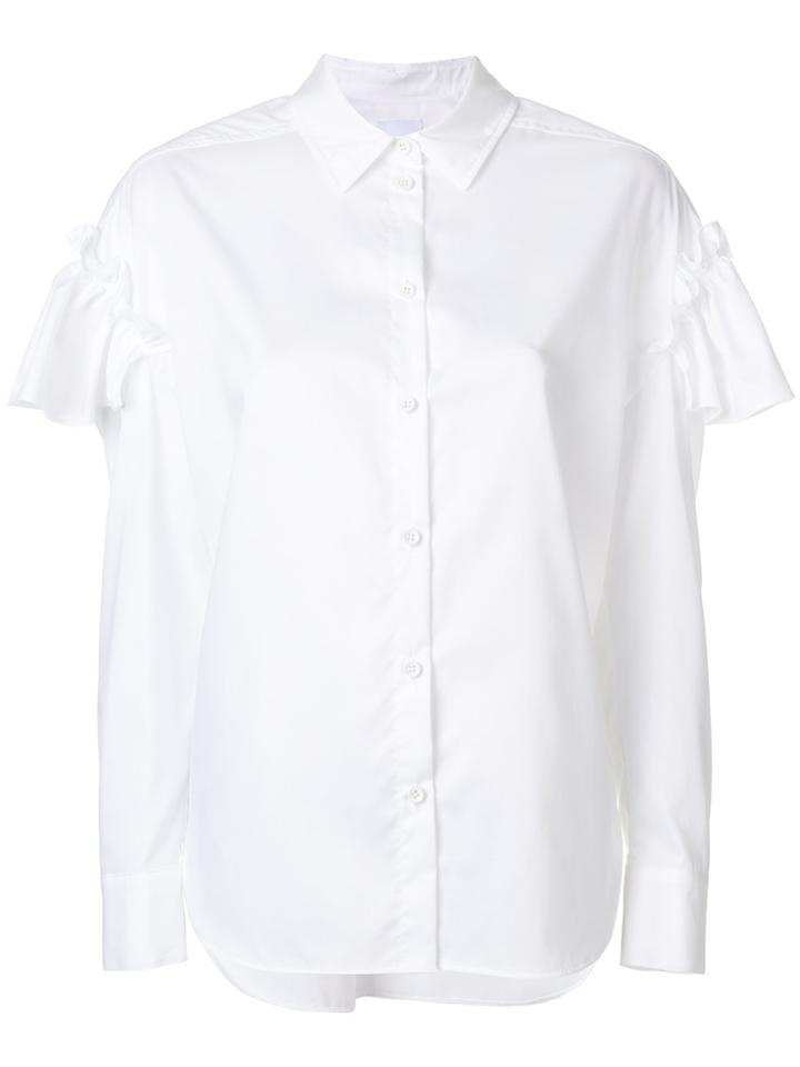 Sjyp Sleeve Frill Blouse - White
