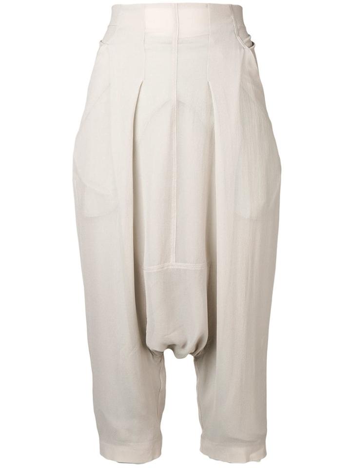 Rick Owens Drop-crotch Trousers - Neutrals