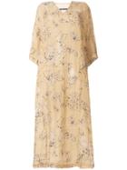 Uma Wang Floral Maxi Dress - Nude & Neutrals