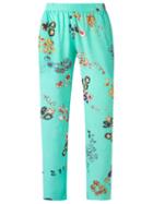 Isolda Silk Printed Trousers, Women's, Size: 42, Green, Silk