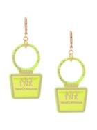 Theatre Products Transparent Logo Earrings - Yellow & Orange