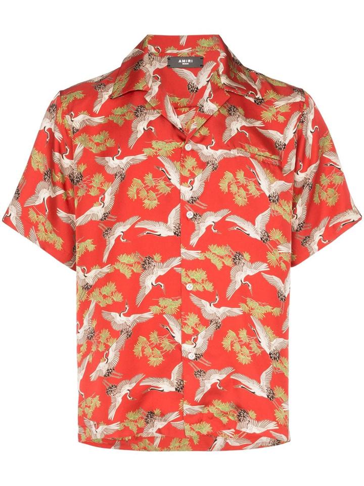 Amiri Amiri Multi Crane Ss Sht Red Multi